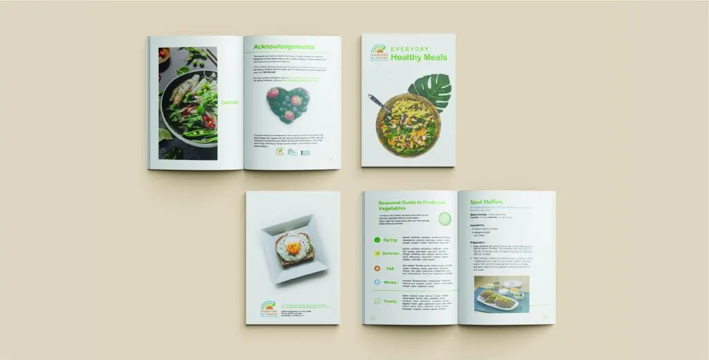 Clean and modern cookbook layout showcasing a variety of vegetarian recipes. The design highlights a minimalist aesthetic with a focus on fresh ingredients and healthy eating. Ideal for a health-conscious audience seeking easy-to-follow recipes.